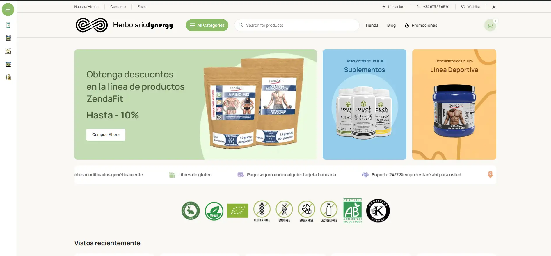 Tienda online del herbolario Synergy, productos de salud natural
